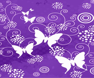 Purple Butterflies-Mouse Pad