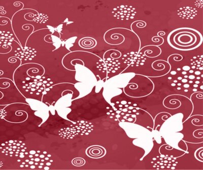 Red Butterflies-Mouse Pad