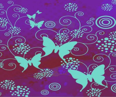 Purple Butterflies 2 Mouse Pad