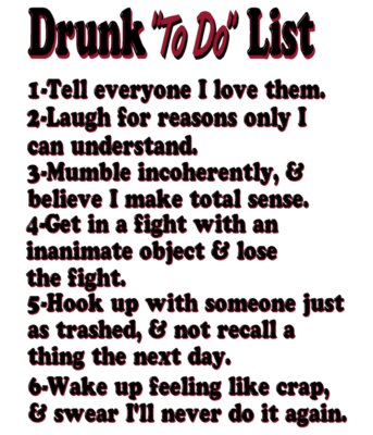Drunk To Do List
