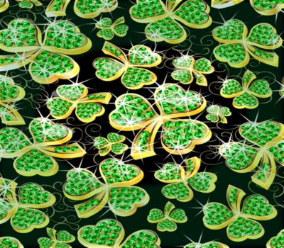 Jewelled Shamrocks Mouse Pad