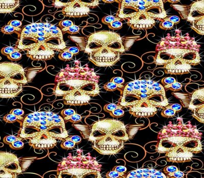 Jewelled Skulls Mouse Pad