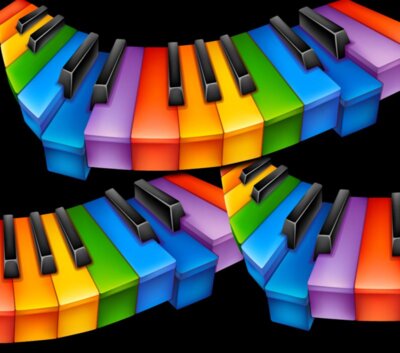 Rainbow Keys Mouse Pad