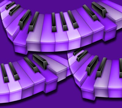 Purple Keys Mouse Pad