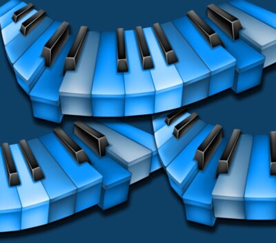 Blue Keys Mouse Pad
