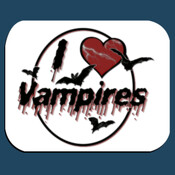 I Love Vampires Mouse Pad