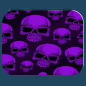 Purple Skulls Mouse Pad