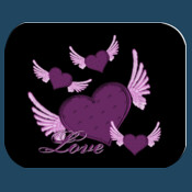 Winged Hearts 2 Mouse Pad
